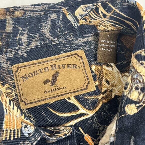 North River Outfitters Buck Bow Deer Hunting Long Sleeve Shirt Size Large - Picture 5 of 6